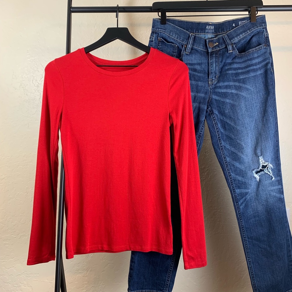 Target Merona Red Long Sleeve Small